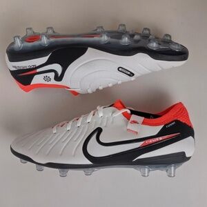 Nike Legend 10 Elite AG Pro P Promo White Black Cleats - Men's 11.5